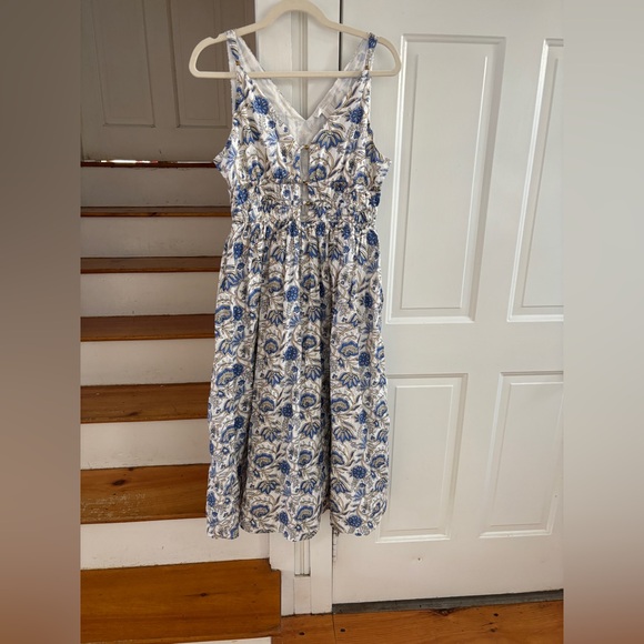Caroline Constas blue and white cotton summer dress M - Picture 5 of 5